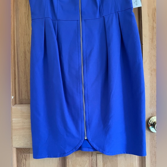**donated** NWT Worthington Royal Blue Full Zip Tulip Hem Dress - Picture 5 of 9